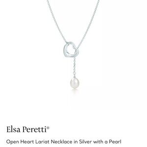 Tiffany & Co. Silver Necklace with Pearl Drop